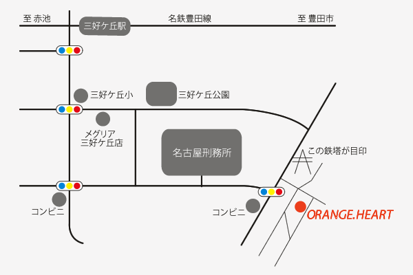 美容院 おれんじ・はーと　地図